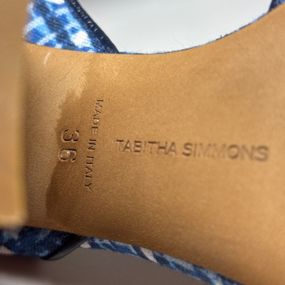 Tabitha Simmons Blue Cork Block Heel Sandals Size EU 36 - Picture 8 of 8